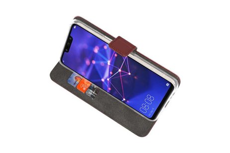 BAOHU Booktype Telefoonhoesjes - Bookcase Hoesje - Wallet Case -  Geschikt voor Huawei Mate 20 Lite - Bruin
