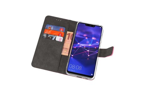 Booktype Telefoonhoesjes - Bookcase Hoesje - Wallet Case -  Geschikt voor Huawei Mate 20 Lite - Roze