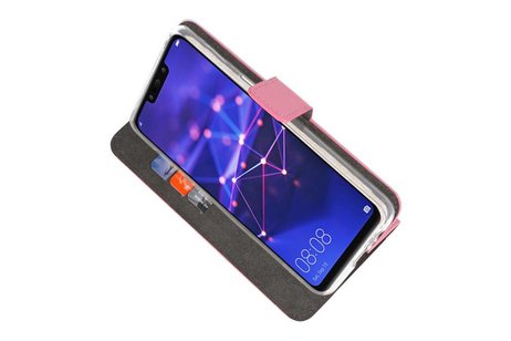 Booktype Telefoonhoesjes - Bookcase Hoesje - Wallet Case -  Geschikt voor Huawei Mate 20 Lite - Roze