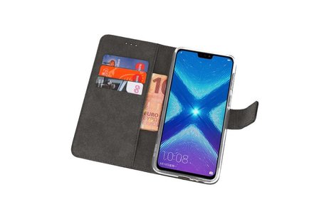 BAOHU Booktype Telefoonhoesjes - Bookcase Hoesje - Wallet Case -  Geschikt voor Huawei Honor 8X - Zwart