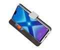 BAOHU Booktype Telefoonhoesjes - Bookcase Hoesje - Wallet Case -  Geschikt voor Huawei Honor 8X - Wit