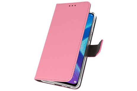 Booktype Telefoonhoesjes - Bookcase Hoesje - Wallet Case -  Geschikt voor Huawei Honor 8X - Roze