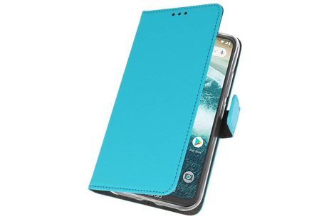 BAOHU Booktype Telefoonhoesjes - Bookcase Hoesje - Wallet Case -  Geschikt voor Moto One - Blauw