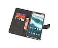 Booktype Telefoonhoesjes - Bookcase Hoesje - Wallet Case -  Geschikt voor Moto One Power - Zwart