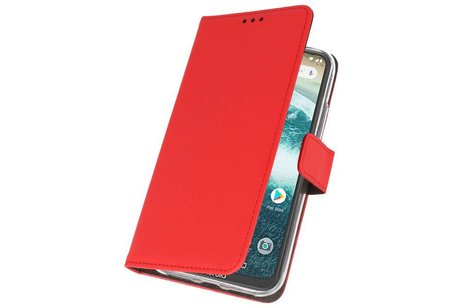 BAOHU Booktype Telefoonhoesjes - Bookcase Hoesje - Wallet Case -  Geschikt voor Moto One Power - Rood