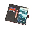 Booktype Telefoonhoesjes - Bookcase Hoesje - Wallet Case -  Geschikt voor Moto One Power - Rood