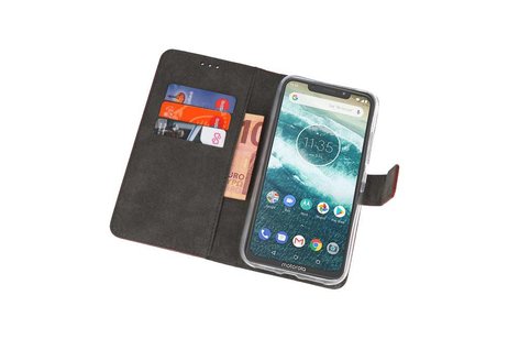 BAOHU Booktype Telefoonhoesjes - Bookcase Hoesje - Wallet Case -  Geschikt voor Moto One Power - Bruin