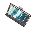 BAOHU Booktype Telefoonhoesjes - Bookcase Hoesje - Wallet Case -  Geschikt voor Moto One Power - Roze