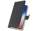 Booktype Telefoonhoesjes - Bookcase Hoesje - Wallet Case -  Geschikt voor iPhone XS - X Zwart