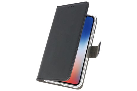 Booktype Telefoonhoesjes - Bookcase Hoesje - Wallet Case -  Geschikt voor iPhone XS - X Zwart