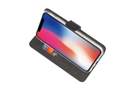 BAOHU Booktype Telefoonhoesjes - Bookcase Hoesje - Wallet Case -  Geschikt voor iPhone XS - X Zwart