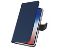 BAOHU Booktype Telefoonhoesjes - Bookcase Hoesje - Wallet Case -  Geschikt voor iPhone XS - X Navy