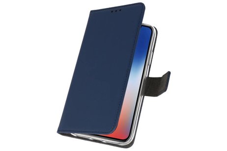 BAOHU Booktype Telefoonhoesjes - Bookcase Hoesje - Wallet Case -  Geschikt voor iPhone XS - X Navy