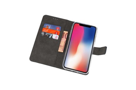 BAOHU Booktype Telefoonhoesjes - Bookcase Hoesje - Wallet Case -  Geschikt voor iPhone XS - X Navy