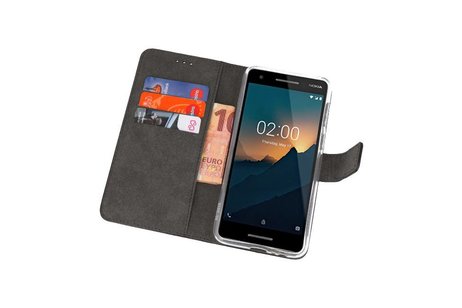 BAOHU Booktype Telefoonhoesjes - Bookcase Hoesje - Wallet Case -  Geschikt voor Nokia 2.1 - Zwart