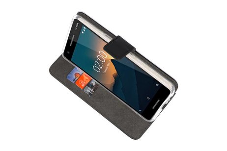 BAOHU Booktype Telefoonhoesjes - Bookcase Hoesje - Wallet Case -  Geschikt voor Nokia 2.1 - Zwart