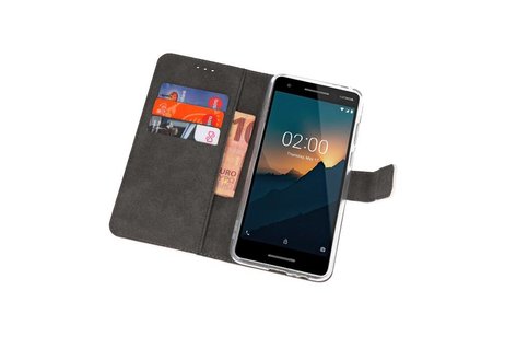 BAOHU Booktype Telefoonhoesjes - Bookcase Hoesje - Wallet Case -  Geschikt voor Nokia 2.1 - Wit