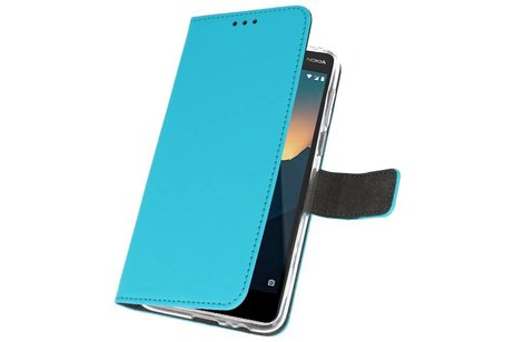 BAOHU Booktype Telefoonhoesjes - Bookcase Hoesje - Wallet Case -  Geschikt voor Nokia 2.1 - Blauw