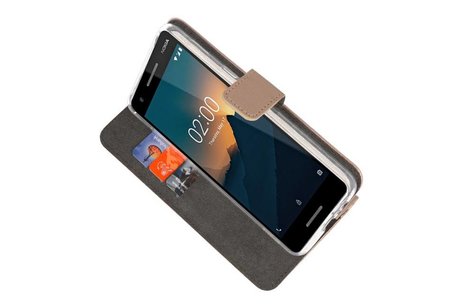 BAOHU Booktype Telefoonhoesjes - Bookcase Hoesje - Wallet Case -  Geschikt voor Nokia 2.1 - Goud