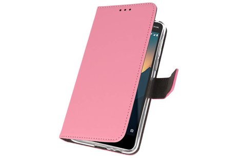 Booktype Telefoonhoesjes - Bookcase Hoesje - Wallet Case -  Geschikt voor Nokia 2.1 - Roze