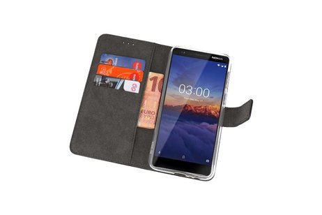 BAOHU Booktype Telefoonhoesjes - Bookcase Hoesje - Wallet Case -  Geschikt voor Nokia 3.1 - Zwart