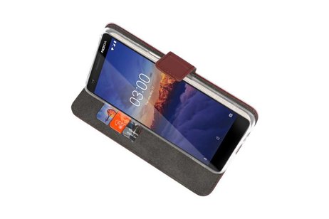BAOHU Booktype Telefoonhoesjes - Bookcase Hoesje - Wallet Case -  Geschikt voor Nokia 3.1 - Bruin