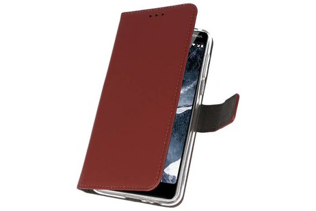 BAOHU Booktype Telefoonhoesjes - Bookcase Hoesje - Wallet Case -  Geschikt voor Nokia 5.1 - Bruin