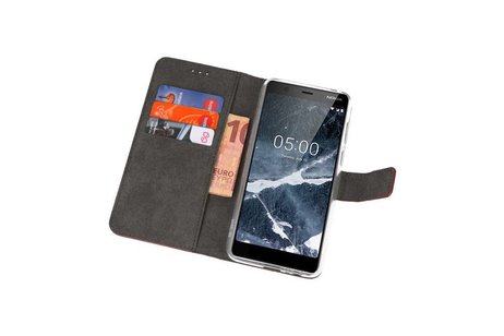 Booktype Telefoonhoesjes - Bookcase Hoesje - Wallet Case -  Geschikt voor Nokia 5.1 - Bruin
