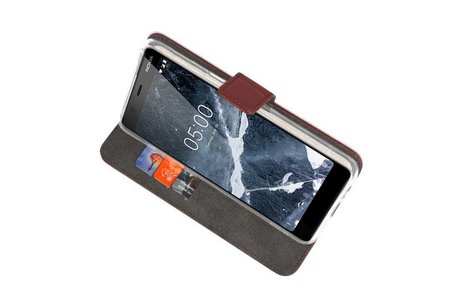 BAOHU Booktype Telefoonhoesjes - Bookcase Hoesje - Wallet Case -  Geschikt voor Nokia 5.1 - Bruin