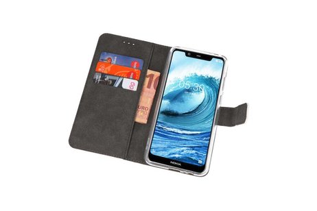 Booktype Telefoonhoesjes - Bookcase Hoesje - Wallet Case -  Geschikt voor Nokia X5 5.1 Plus - Wit