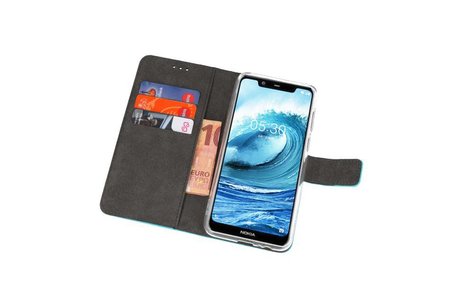 BAOHU Booktype Telefoonhoesjes - Bookcase Hoesje - Wallet Case -  Geschikt voor Nokia X5 5.1 Plus - Blauw