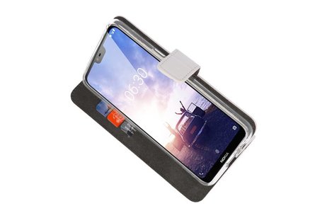 BAOHU Booktype Telefoonhoesjes - Bookcase Hoesje - Wallet Case -  Geschikt voor Nokia X6 6.1 Plus - Wit