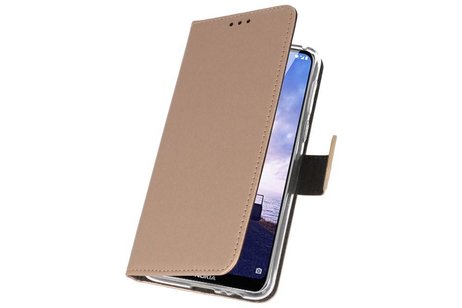 Booktype Telefoonhoesjes - Bookcase Hoesje - Wallet Case -  Geschikt voor Nokia X6 6.1 Plus - Goud