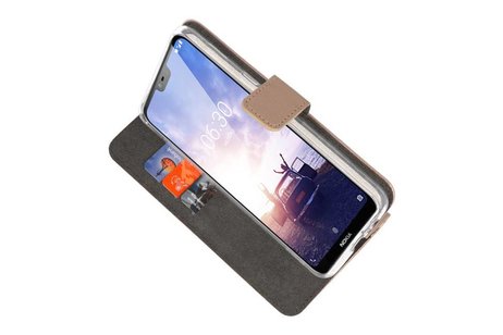 BAOHU Booktype Telefoonhoesjes - Bookcase Hoesje - Wallet Case -  Geschikt voor Nokia X6 6.1 Plus - Goud