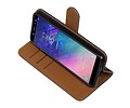 BAOHU Zakelijke Book Case Telefoonhoesje Geschikt voor de Samsung Galaxy A6 2018 - Portemonnee Hoesje - Pasjeshouder Wallet Case - Zwart