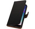 BAOHU Zakelijke Book Case Telefoonhoesje Geschikt voor de Samsung Galaxy A6 Plus 2018 - Portemonnee Hoesje - Pasjeshouder Wallet Case - Zwart