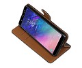 BAOHU Zakelijke Book Case Telefoonhoesje Geschikt voor de Samsung Galaxy A6 Plus 2018 - Portemonnee Hoesje - Pasjeshouder Wallet Case - Zwart