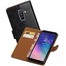 BAOHU Zakelijke Bookstyle Hoesje Samsung Galaxy A6 Plus 2018 Zwart