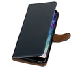 BAOHU Zakelijke Book Case Telefoonhoesje Geschikt voor de Samsung Galaxy A6 Plus 2018 - Portemonnee Hoesje - Pasjeshouder Wallet Case - Blauw