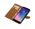 BAOHU Zakelijke Book Case Telefoonhoesje Geschikt voor de Samsung Galaxy A6 Plus 2018 - Portemonnee Hoesje - Pasjeshouder Wallet Case - Blauw