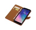 BAOHU Zakelijke Book Case Telefoonhoesje Geschikt voor de Samsung Galaxy A6 Plus 2018 - Portemonnee Hoesje - Pasjeshouder Wallet Case - Rood