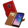 BAOHU Zakelijke Bookstyle Hoesje Samsung Galaxy A6 Plus 2018 Rood