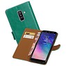 BAOHU Zakelijke Bookstyle Hoesje Samsung Galaxy A6 Plus 2018 Groen