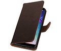 BAOHU Zakelijke Book Case Telefoonhoesje Geschikt voor de Samsung Galaxy A6 Plus 2018 - Portemonnee Hoesje - Pasjeshouder Wallet Case - Mocca