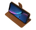 Zakelijke Bookstyle Hoesje voor iPhone XR Bruin