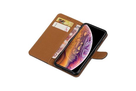 Zakelijke Bookstyle Hoesje voor iPhone XS Max Zwart