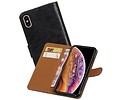 BAOHU Zakelijke Book Case Telefoonhoesje Geschikt voor de iPhone XS Max - Portemonnee Hoesje - Pasjeshouder Wallet Case - Zwart