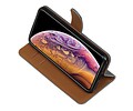 BAOHU Zakelijke Book Case Telefoonhoesje Geschikt voor de iPhone XS Max - Portemonnee Hoesje - Pasjeshouder Wallet Case - Blauw