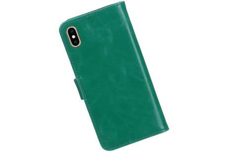 Zakelijke Bookstyle Hoesje voor iPhone XS Max Groen