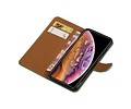 BAOHU Zakelijke Book Case Telefoonhoesje Geschikt voor de iPhone XS Max - Portemonnee Hoesje - Pasjeshouder Wallet Case - Groen
